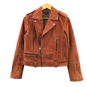 Bagatelle Women's Brown Size S Jacket suede Leather